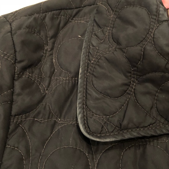 COACH Classic Quilted Jacket in Black & Pink - Picture 5 of 6